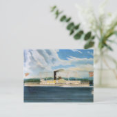 Vanderbilt stoomboot 1847 briefkaart (Staand voorkant)