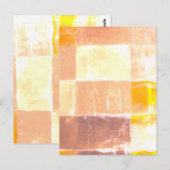 Vandretti Gele zachte kleuren Briefkaart (Voorkant / Achterkant)