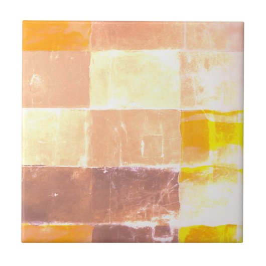 Vandretti Gele zachte kleuren Tegeltje (Voorkant)