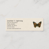 Vanessa cardui - The Painted Lady Butterfly Busine Mini Visitekaartje (Achterkant)