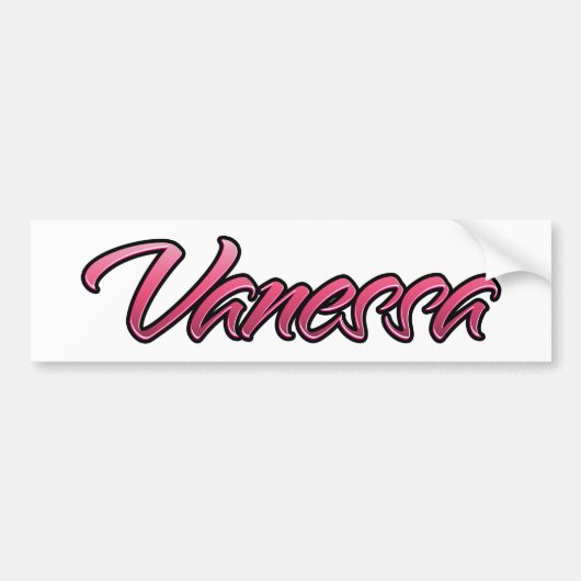 Vanessa faded pink Aufkleber Sticker (Voorkant)