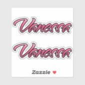 Vanessa faded pink Aufkleber Sticker Stickerset (Vel)