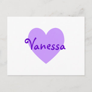 Vanessa in Paars Briefkaart
