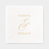 Vanessa Modern Wedding Folie Servetten (Voorkant)