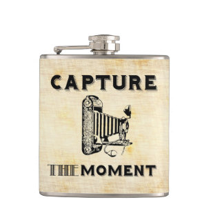 Vang de Moment Fotograaf van de Camera Heupfles