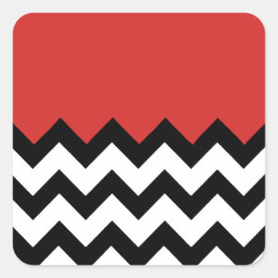 Vang de ogen met het zwarte rode, rode tomatenzwar vierkante sticker