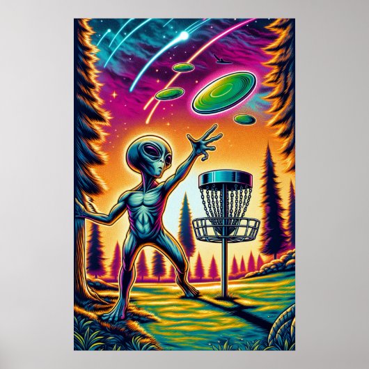 Vang de wind | Alien Disc Golf Poster (Voorkant)