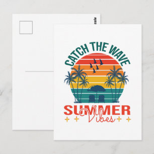 Vang de Zomer Golf Beweging Briefkaart