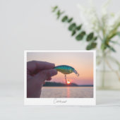 Vang de zonsondergang briefkaart (Staand voorkant)