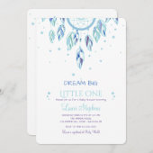 Vang een droom blauwe uitnodiging (Voorkant / Achterkant)