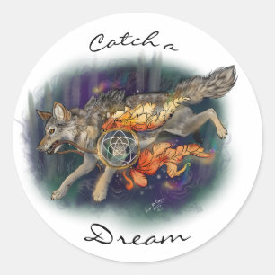 Vang een Droom, Dreamcatcher Wolf~ Stickers