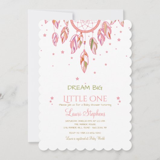 Vang een droom uitnodiging (Voorkant)