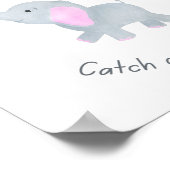 Vang een Falling Star Elephant Nursery Wall Art Poster (Hoek)