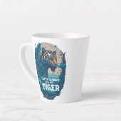 Vang een golf met de tijger latte mok (Linkerhoek)