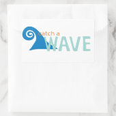 Vang een golfsurfer rechthoekige sticker (Tas)