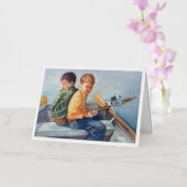 Vang een vis Wenskaart Folie Wenskaart (Orchidee)