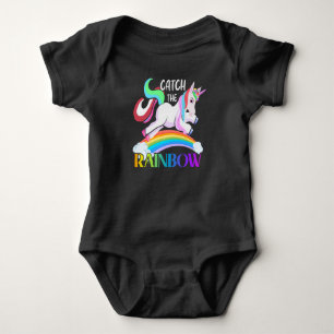 Vang het Regenboog Eenhoorn Ontwerp Romper