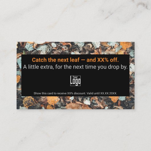 Vang het volgende blad - en XX% korting op de seiz (Voorkant)