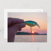 Vang het zonsondergang briefkaart (Voorkant / Achterkant)