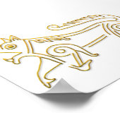 Vang Runestone-gold contour poster (Hoek)