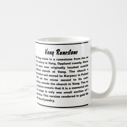 Vang Runestone-Gold mug contour (Droite)