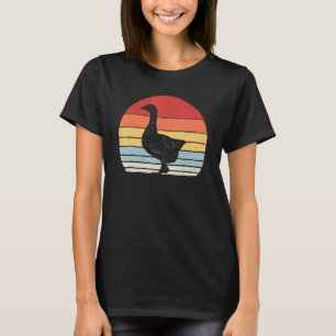 Vang wat zonnestralen Vintage Retro Gans Zwart Uni T-shirt