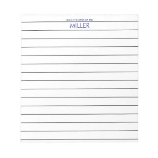 Vangende gelinieerd papier van de tafel van notitieblok