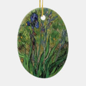 Vangogh De Iris  Post-impressionist Keramisch Ornament (Achterkant)