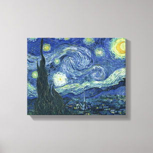 VanGogh Sterrennacht omwikkeld doek Canvas Afdruk