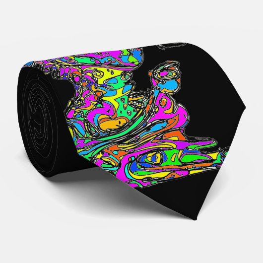 VanGoghs Calavera schedel roken sigaret Stropdas (Opgerold)