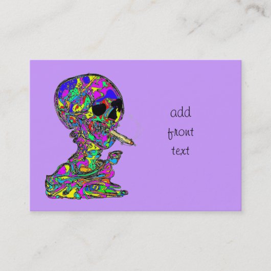 VanGoghs Calavera schedel roken sigaret Visitekaartje (Voorkant)