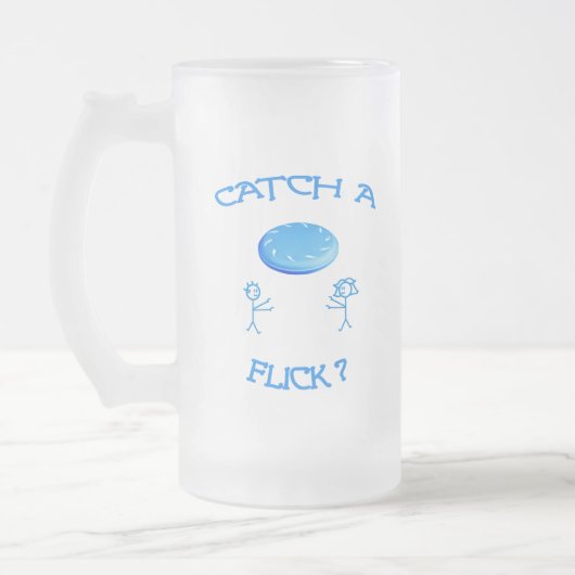 Vangst een fluitje matglas bierpul (Links)