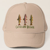 Vangst en vrijgave van forel trucker pet (Voorkant)
