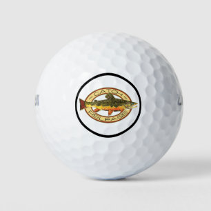 Vangst en vrijlating Brook Trout Gevist Golfballen