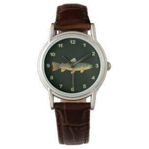 Vangst en vrijlating Brook Trout Gevist Horloge