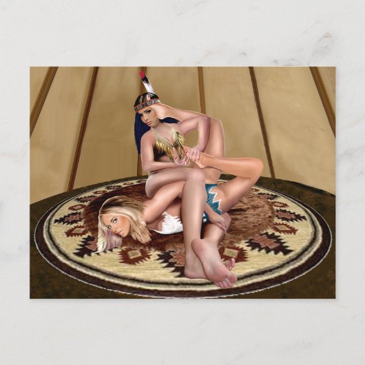 VANGST IN EEN TEEPE BRIEFKAART (Voorkant)