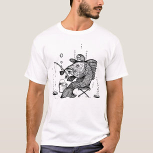 Vangst van de Dag: Een Visachtig Verhaal in Inkt e T-shirt