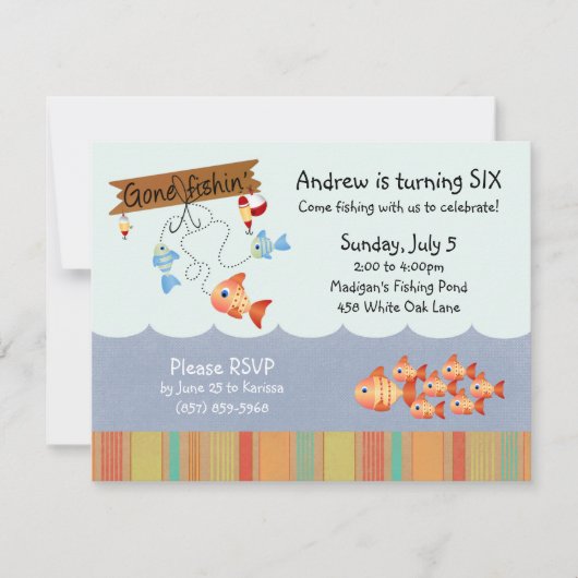 Vangst van de daguitnodigingen kaart (Voorkant)