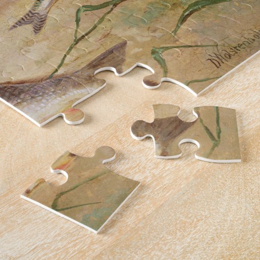 Vangst van grove vis (olie op het paneel) legpuzzel (Zijkant)