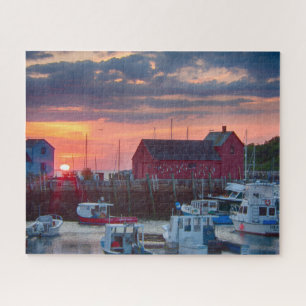 Vangstdagen op Rockport Harbour Legpuzzel