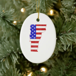 Vangstkaart van de Amerikaanse vlag "silhouette" Keramisch Ornament