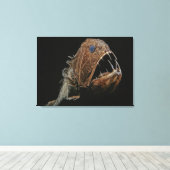 Vangtand (Anoplogaster cornuta), orde Beryciforme Canvas Afdruk (Insitu (Houten vloer))