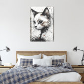 Vanguard Cat Canvas Afdruk (Insitu (Slaapkamer))