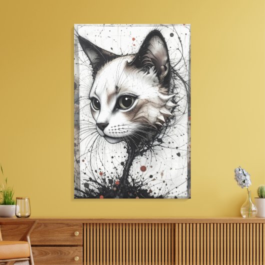 Vanguard Cat Canvas Afdruk (Insitu (Woonkamer))
