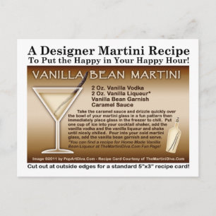 Vanilla Bean Martini Recipe Briefkaart