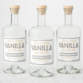 Vanilla Black en Golden Liquor Bottle Label Likeurfles Etiket (Flessen)
