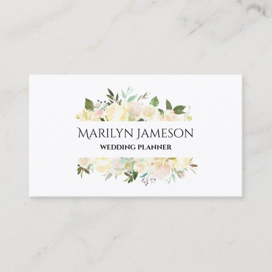 Vanilla Blossom Wedding Planner Visitekaartje (Voorkant)