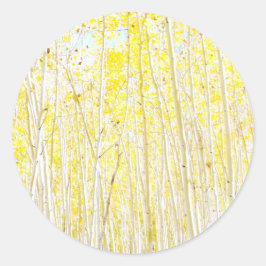 Vanilla Cake Aspen-bomen Ronde Sticker
