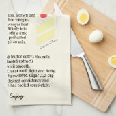 Vanilla Cake Recipe Dish Towel Theedoek (Quarter Fold)