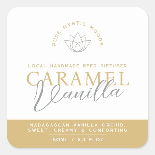 Vanilla Caramel roux diffuseur produit étiquette (Devant)